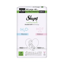 Sleepy Natural Double Soft Ultra Bebek Bezi Xxl 48 Adet Hassas Ciltler İçin - 2 Adet Tarı L