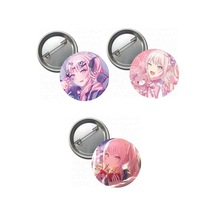Hatsune Miku Pjsekai Project Sekai Colorful Anime Buton Rozet 3 Adet 37mm Akiyama Mizuki Altın - Beyaz - Siyah