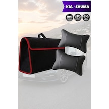 Kia Shuma Uyumlu Koltuk Yastığı Siyah Renk Bagaj Çantası Lüks Model
