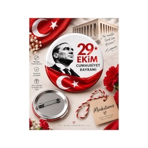 Minikutunuz 29 Ekim Cumhuriyet Bayramı Rozeti 15 Li Atatürk Türk Bayrağı Okul Öğrenci Yaka Rozeti 44 Mm Diğer