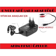 6 Volt Akü Için Şarj Adaptörü Çocuk Oyuncak Araba Araç Motor Atv