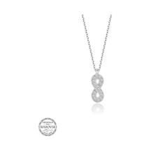 Swarovski Taşlı Gümüş Sonsuzluk Kadın Kolye (520762696)