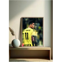 Sarı Lacivert Poster Mason Greenwood Ahşap Çerçeveli Tek Parça Futbol Tablo Çok Renkli - 919935854 Çok Renkli