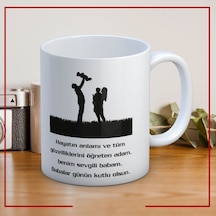 Benim Sevgili Babam Baskılı Babalar Günü Kupa Bardak Kahve Kupa Bardak Beyaz