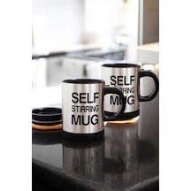 Yazılı Mug Kupa Karıştırıcı Özelliği Ve Paslanmaz Çelik Gümüş