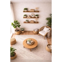 30 Mm 3'lü Uçan Duvar Rafı Set Gizli Raf- Barok 15x30 Diğer
