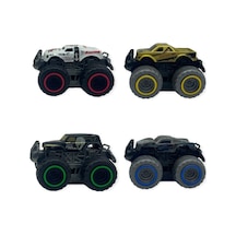 Superior Burst Siyah Renkli Mini Truck - 8 Cm Hareketli Tekerlekli Oyuncak Araba - 1 Adet