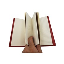Pusula Tasarımlı Kırmızı Deri Defter 1 Adet