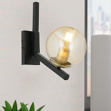 Mikel Siyah Eskitme Duvar Lambası Yatak Odası-Yatak Başı-Banyo İçin Modern Aplik Siyah