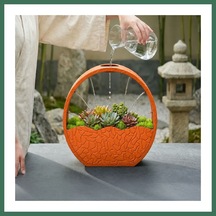 En-cag 3d Baskı Self-watering Planter - Kendi Kendini Sulayan Saksı-turuncu Bss Standart