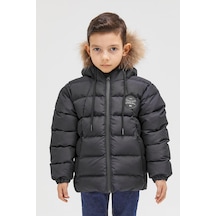 Benittokids Erkek Çocuk Natürel Kürklü Mont 51289 Lacivert