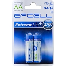 Efcell Şarjlı Pil AA Kalem 2700 MAH 2 Adet Nİ-MH Efcell HR-06