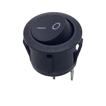 Robizstore-Yuvarlak 2 Pin Anahtar Rocker Switch Mini Buton Kcd1 Siyah Açma