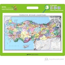 Gürbüz 35X50 Kabartma Türkiye Siyasi Haritası