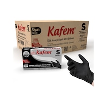 Kafem Çok Amaçlı Siyah Nitril Eldiven (S) 100 Lü X 20 Paket (Koli)