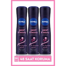 Nivea Kadın Sprey Deodorant Pearl&Beauty Fine Fragrance 48 Saat Anti-Perspirant Koruma 3 x 150 ML