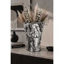 Chrome Majestic Horse Vase Krom
