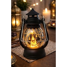 Pilli Led Işık, Askılı Fener Süsü Sarı Işıklar Peri Işıkları Aydınlatmalı Şerit Led Ramazan Süsü Led Işık Siyah .