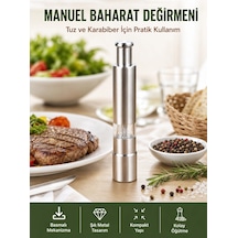 Sağlıklı Ve Dayanıklı Gıda Sınıfı Paslanmaz Çelik Öğütücü Yeni Nesil Gümüş
