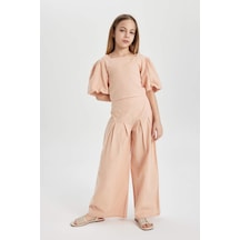 Defacto C0448a8 Ss Wide Leg Geniş Paça Pamuklu Pantolon C0448A8-R5012 Somon