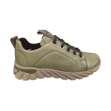Mammamia 24k-3585 Kauçuk Taban Kadın Deri Ayakkabı Olive