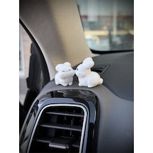 Tatlı Tavşan Çift Araba Dikiz Aynası Süsü Torpido Süsü - Minik Tavşan Çift Sevgiliye