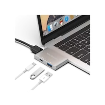 Usb-c Hdmı Adaptör, Macbook Air Ve Pro Uyumlu Dual Usb-c Hub, 4k Hdmı Görüntü Aktarımı, Usb 3.0 5gbps Veri, 100w Pd Şarj Geçişli, Alüminyum Çoklayıcı Gri