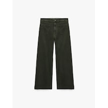 Koton Normal Bel Cep Detaylı Kısa Geniş Paça Denim Pantolon - Culotte Jeans Ovd 7wal40301md