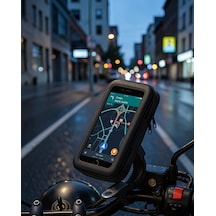 Su Geçirmez Telefon Standı 360 Derece Döner Uczzzt52motortutucu-4 Siyah