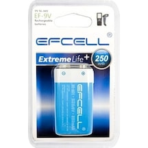 Efcell Şarjlı Pil 9V 250MAH Ni-Mh Efcell EF-9V