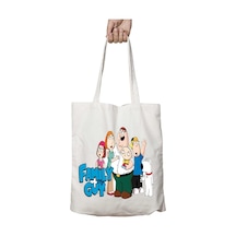 Art Hediye Family Guy İki Taraf Kalıcı Yıkanabilir Okul Plaj Omuz Bez Çanta Çok Renkli