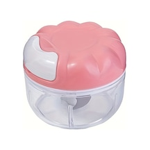 Eastmeeetwest--1 Adet Çok Fonksiyonlu El Sarımsak Öğütücü & Et Doğrayıcı - Kolay Hazırlık İçin Temel Mutfak Aleti Pembe