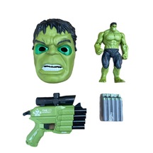 Hulk Işıklı Maske Işıklı Figür Sünger Atan Tabanca 10 Mermi Set