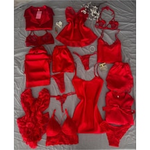 Mh Moony Homewears Kutulu 16 Parça Sırbis Kırmızı Saten Pijama Gecelik Sabahlık Iç Giyim Çeyiz Seti Kırmızı Mh Moony Homewears Kutulu 16 Parça Sırbis Kırmızı Saten Pijama Gecelik Sabahlık Iç Giyim Çeyiz Seti Kırmızı