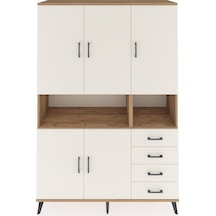 Hyperion Dolap 7 Raflı 4 Çekmeceli 5 Kapaklı 132x44x195 Çam-a... Çam