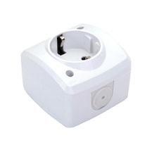 Depa Nemliyer Topraklı Priz - Beyaz - Ip44 - 80101