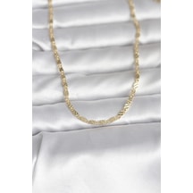 Cm 14k Gold Renk Çizgi Lazer Model 60 Cm Kadın Kolye - Lisinya altın
