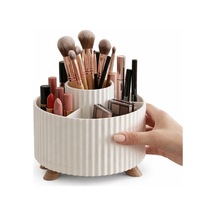 Çok Bölmeli Makyaj Organizeri Siyah Masaüstü Düzenleyici Kozmetik Standı Sert Plastik Organizer Çok Renkli