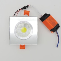 Sunlight Sıva Altı Kare Camlı Led Spot Armatür 10W Beyaz Gün Işığ Beyaz