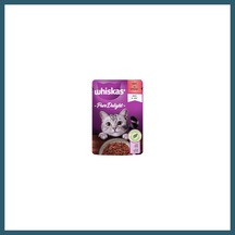 Whiskas Pouch Pure Delight Jöle İçinde Sığır Etli Yetişkin Kedi Konservesi 85 Gr Ob