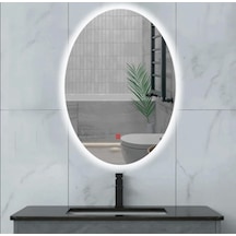 60x80 H Cm Buğu Çözücülü Ledli Elips Banyo Aynası Şeffaf