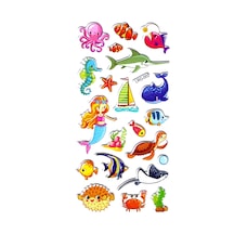 Sticker Kabartmalı Defter Planlayıcı Etiket Lrg002 -17x9 Cm- Denizkızı Balık