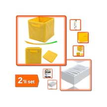 Sarı Çok Amaçlı Dolap İçi Düzenleyici Kutu + 8 Bölmeli Xl Pratik Çekmece Organizer - 2li Set U7j3y7 Belirtilmemiş