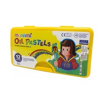 Yağlı Pastel Boya 12 Renk Plastik Kutulu Çok Renkli