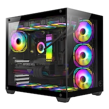 Gametech Prime V2 Tuş Kontrollü Rgb 7x120mm Fan Bilgisayar Kasası