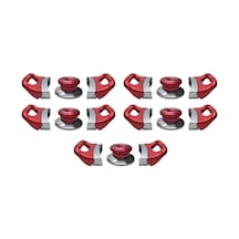 Kırmızı Tencere Tava Yan Kulpları Ve Kapak Kulpu Seti - 5 Set
