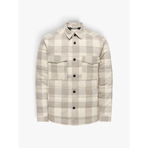 Only & Sons Onsgudmund Check Shacket Vd Erkek Beyaz Gömlek - 4909261