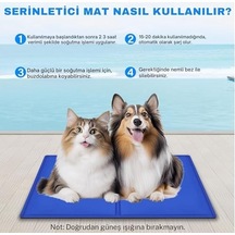 Kedi Ve Köpek Matı Soğuk Serinletici Kedi Minderi Evcil Hayvan Yatağı Uyku Matı 90 X 50 Cm