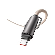 Lexroo Ca-6831 Çok Işlevli Çapraz Boyun Askili Kablosu 1.2 M 60 W Type-c To Type-c Haki Standart