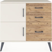 Arges Şifonyer Tek Raflı 3 Çekmeceli 2 Kapaklı 88x30x80 Aytaşı-aytaşı/çam Aytaşı/çam